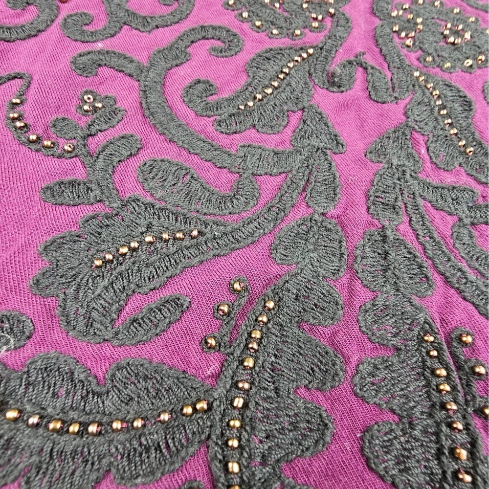 Forever 21 Purple Embellished Tank Top Sleeveless Casual Blouse - Picture 2 of 4